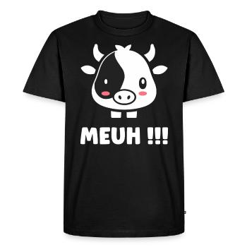 vache - T-shirt Premium bio Homme - noir - Devant - Nico (187cm)