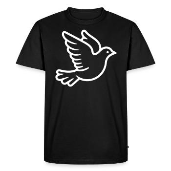 Colombe - T-shirt Premium bio Homme - noir - Devant - Nico (187cm)