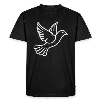 Colombe - T-shirt Premium bio Homme - noir - Devant - Nico (187cm)