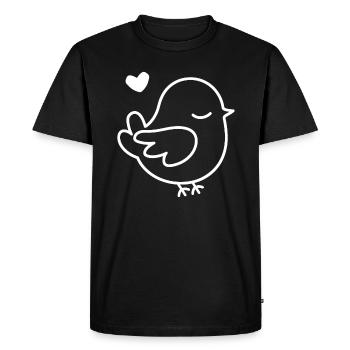 Colombe - T-shirt Premium bio Homme - noir - Devant - Nico (187cm)