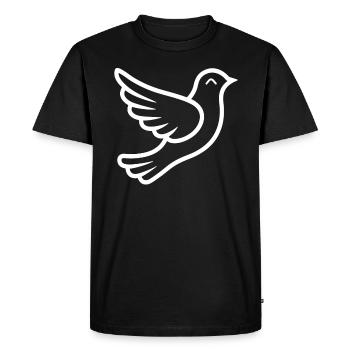 Colombe - T-shirt Premium bio Homme - noir - Devant - Nico (187cm)