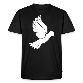 Colombe - T-shirt Premium bio Homme - noir - Devant - Nico (187cm)