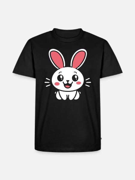 Petit bébé lapin - T-shirt Premium bio Homme - noir