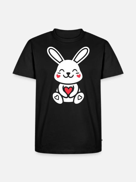 Petit bébé lapin - T-shirt Premium bio Homme - noir