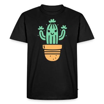 Cactus - T-shirt Premium bio Homme - noir - Devant - Nico (187cm)