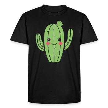 Cactus - T-shirt Premium bio Homme - noir - Devant - Nico (187cm)