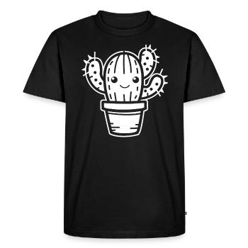 Cactus - T-shirt Premium bio Homme - noir - Devant - Nico (187cm)