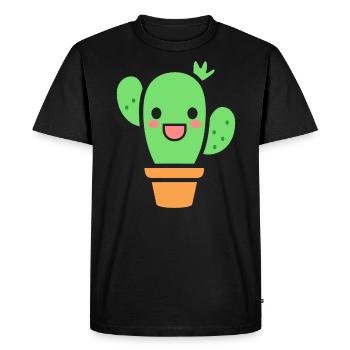 Cactus - T-shirt Premium bio Homme - noir - Devant - Nico (187cm)