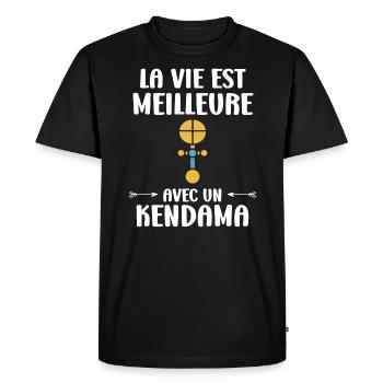 kendama - T-shirt Premium bio Homme - noir - Devant - Nico (187cm)