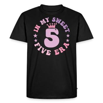 In My Sweet Five Era 5th Birthday Groovy Retro 5th - Men's Premium Organic T-Shirt - black - Front - Nico (187cm)