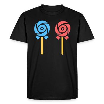 candy - Men's Premium Organic T-Shirt - black - Front - Nico (187cm)