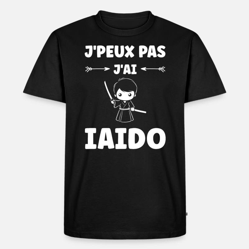 iaido - Männer Premium Bio T-Shirt - Schwarz