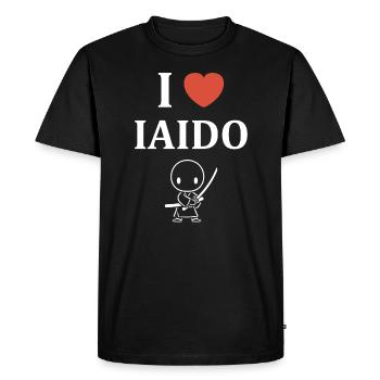 iaido - Men's Premium Organic T-Shirt - black - Front - Nico (187cm)
