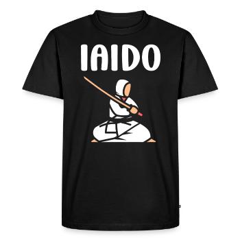 iaido - T-shirt Premium bio Homme - noir - Devant - Nico (187cm)