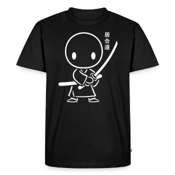 iaido - T-shirt Premium bio Homme - noir - Devant - Nico (187cm)
