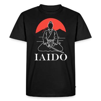 iaido - Men's Premium Organic T-Shirt - black - Front - Nico (187cm)