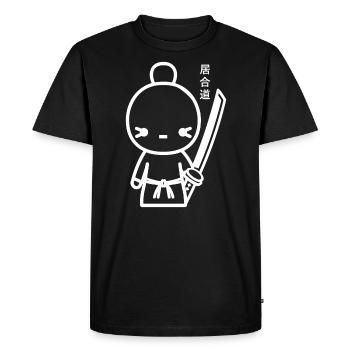 iaido - Men's Premium Organic T-Shirt - black - Front - Nico (187cm)