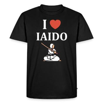 iaido - Men's Premium Organic T-Shirt - black - Front - Nico (187cm)