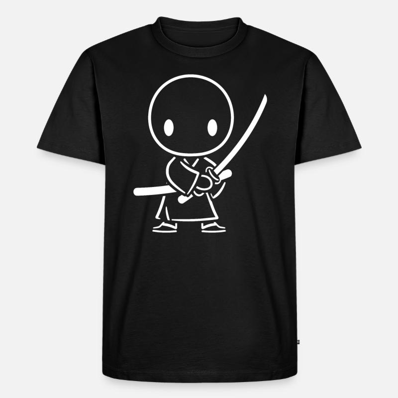 iaido - Männer Premium Bio T-Shirt - Schwarz