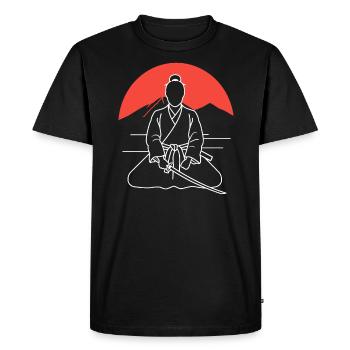 iaido - T-shirt Premium bio Homme - noir - Devant - Nico (187cm)