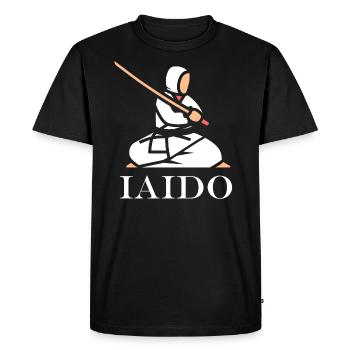 iaido - Men's Premium Organic T-Shirt - black - Front - Nico (187cm)