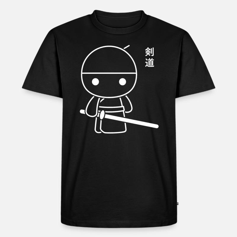KENDO - Männer Premium Bio T-Shirt - Schwarz