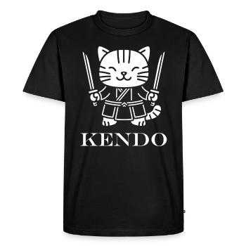 KENDO - T-shirt Premium bio Homme - noir - Devant - Nico (187cm)