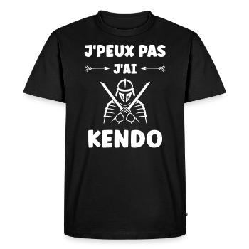 KENDO - T-shirt Premium bio Homme - noir - Devant - Nico (187cm)