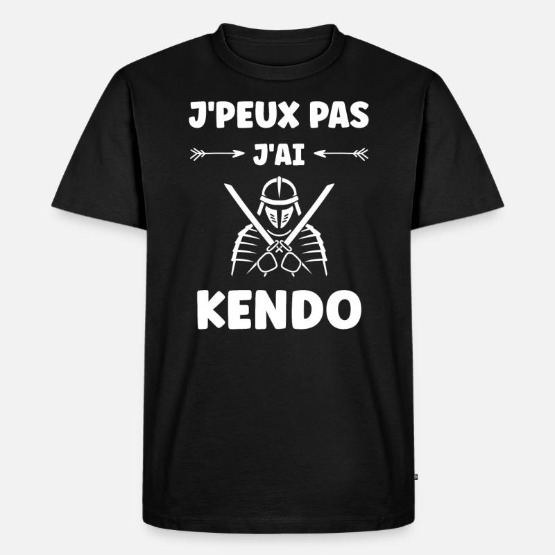 KENDO - Männer Premium Bio T-Shirt - Schwarz