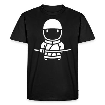 KENDO - T-shirt Premium bio Homme - noir - Devant - Nico (187cm)