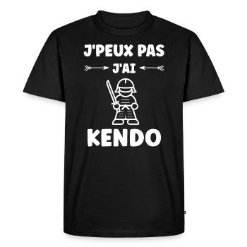 KENDO - T-shirt Premium bio Homme - noir - Devant - Nico (187cm)