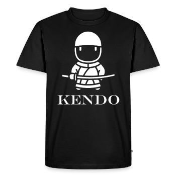 KENDO - T-shirt Premium bio Homme - noir - Devant - Nico (187cm)