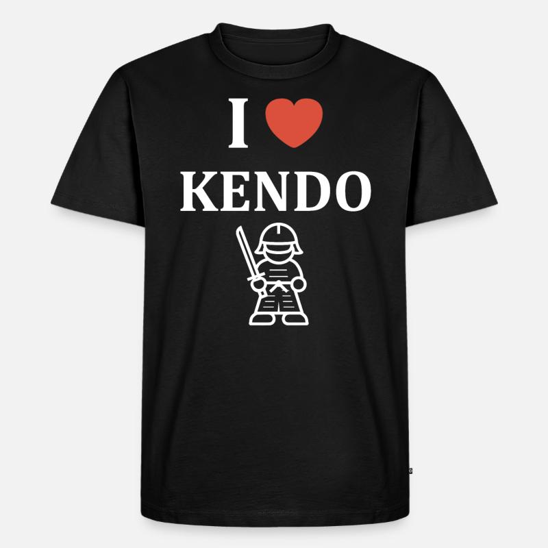 KENDO - Männer Premium Bio T-Shirt - Schwarz
