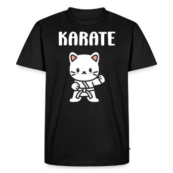 karate - Men's Premium Organic T-Shirt - black - Front - Nico (187cm)