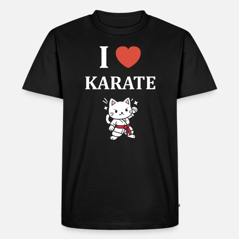 Karate - Männer Premium Bio T-Shirt - Schwarz
