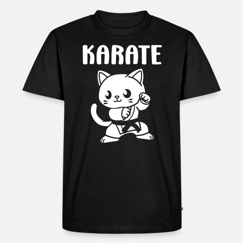 Karate - Männer Premium Bio T-Shirt - Schwarz