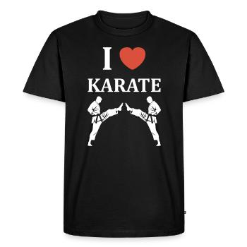 karate - Men's Premium Organic T-Shirt - black - Front - Nico (187cm)