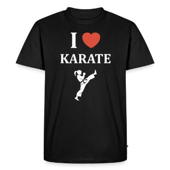 karate - Men's Premium Organic T-Shirt - black - Front - Nico (187cm)