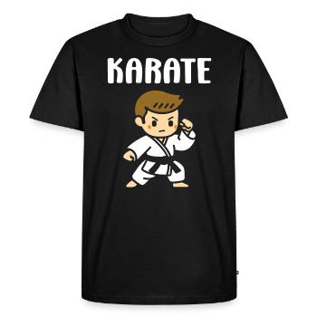 karate - Men's Premium Organic T-Shirt - black - Front - Nico (187cm)