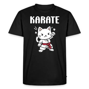 karate - Men's Premium Organic T-Shirt - black - Front - Nico (187cm)