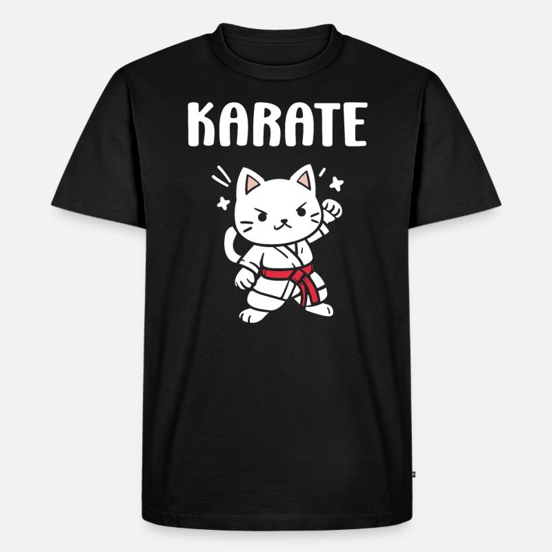 Karate - Männer Premium Bio T-Shirt - Schwarz
