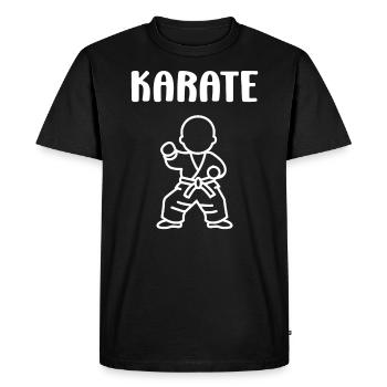 karate - Men's Premium Organic T-Shirt - black - Front - Nico (187cm)