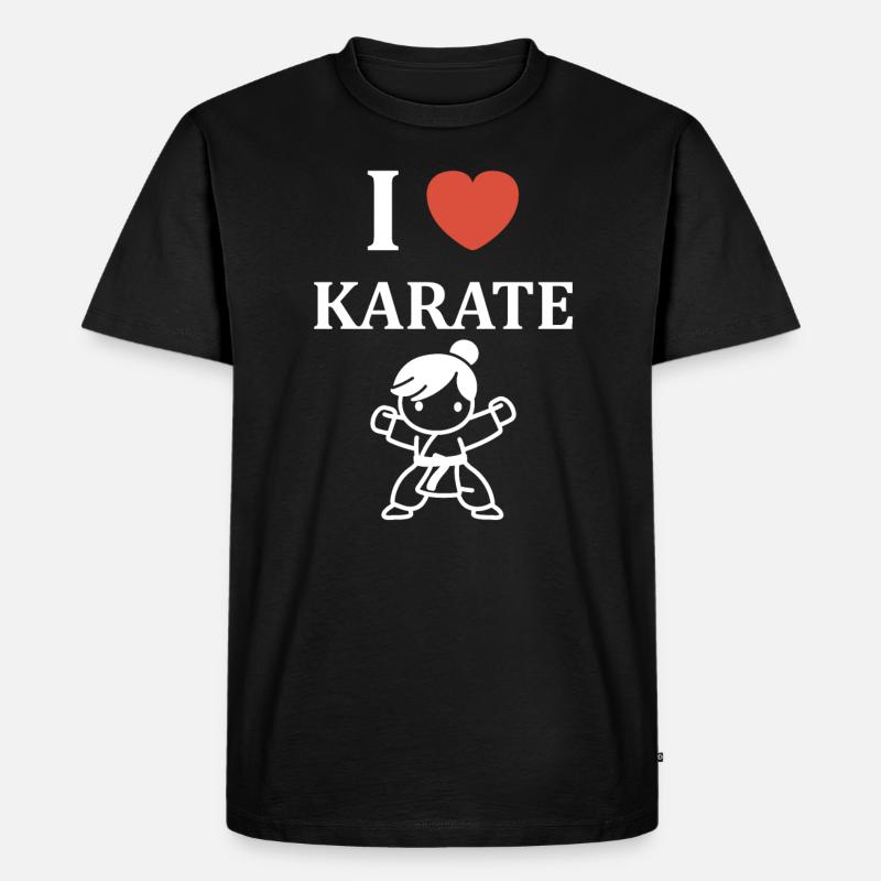 Karate - Männer Premium Bio T-Shirt - Schwarz