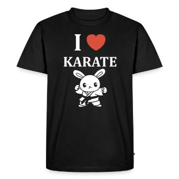 karate - Men's Premium Organic T-Shirt - black - Front - Nico (187cm)