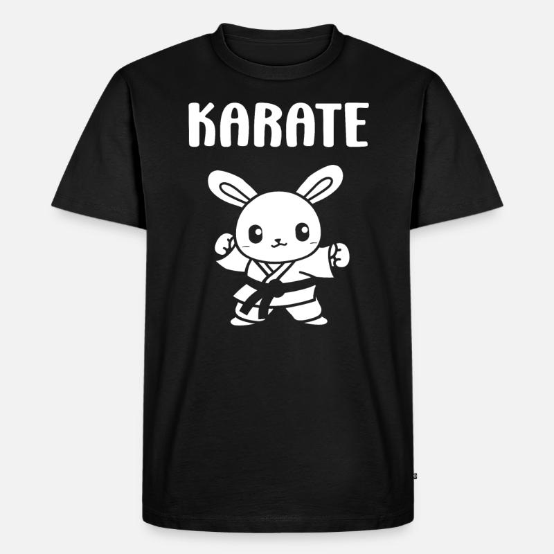 Karate - Männer Premium Bio T-Shirt - Schwarz