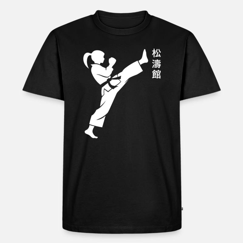 Karate - Männer Premium Bio T-Shirt - Schwarz