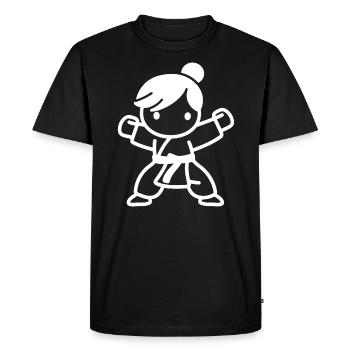 karate - Men's Premium Organic T-Shirt - black - Front - Nico (187cm)