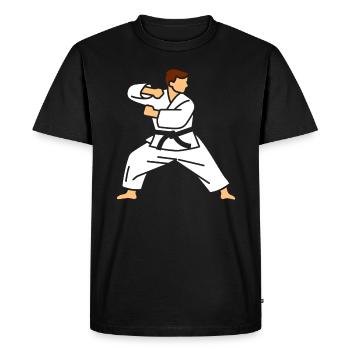 karate - Men's Premium Organic T-Shirt - black - Front - Nico (187cm)