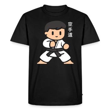 karate - Men's Premium Organic T-Shirt - black - Front - Nico (187cm)