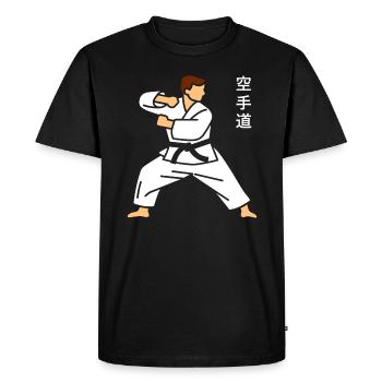karate - Men's Premium Organic T-Shirt - black - Front - Nico (187cm)